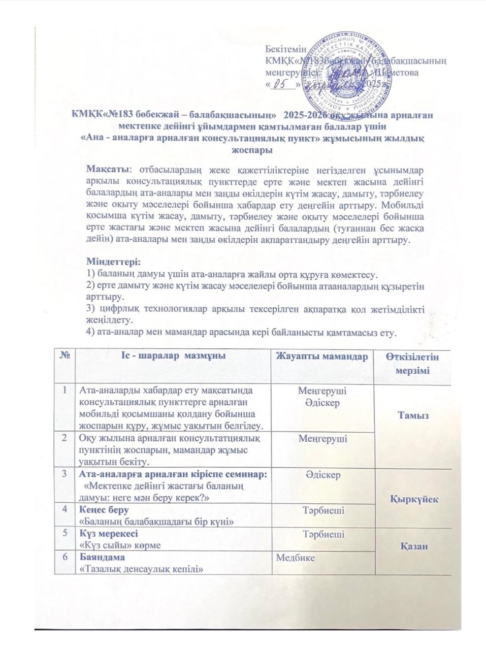 КПР Жоспары